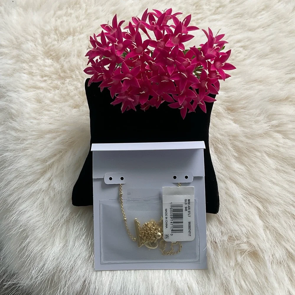 💖KENDRA SCOTT Mini Ari Heart Gold Satellite sSort Pendant Necklace - Picture 8 of 8